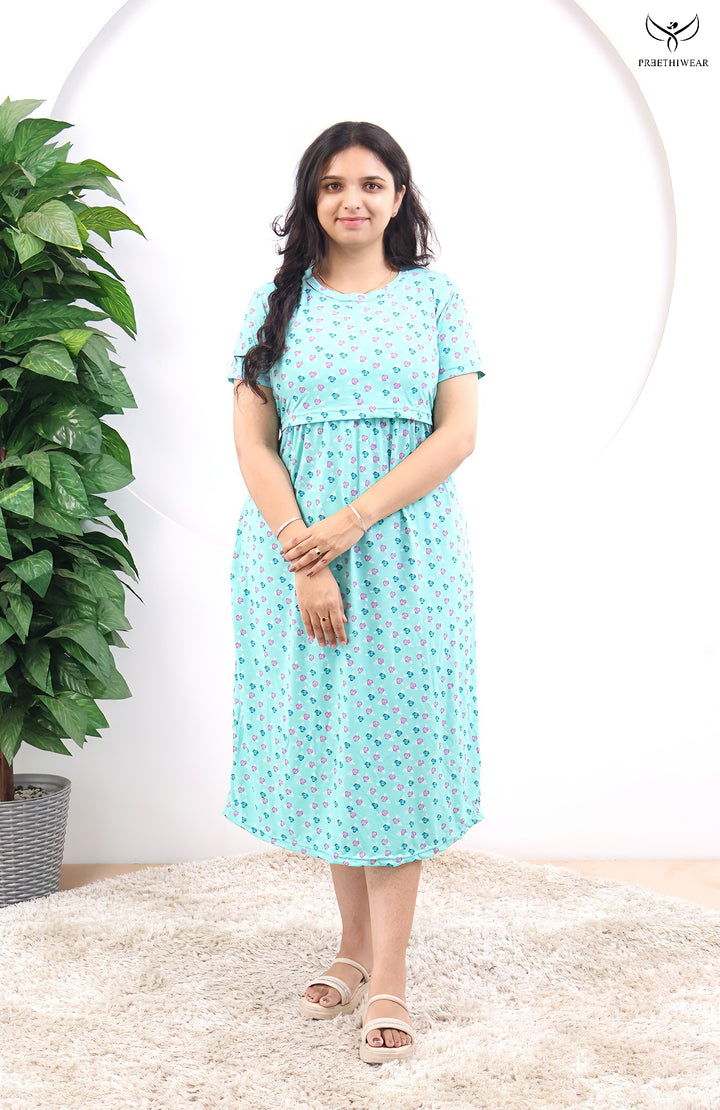 Nori SoftCotton Calf Length Maternity Loungewear