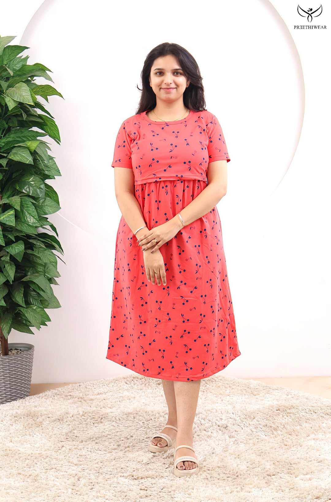 Jiya3 SoftCotton Calf Length Maternity Loungewear