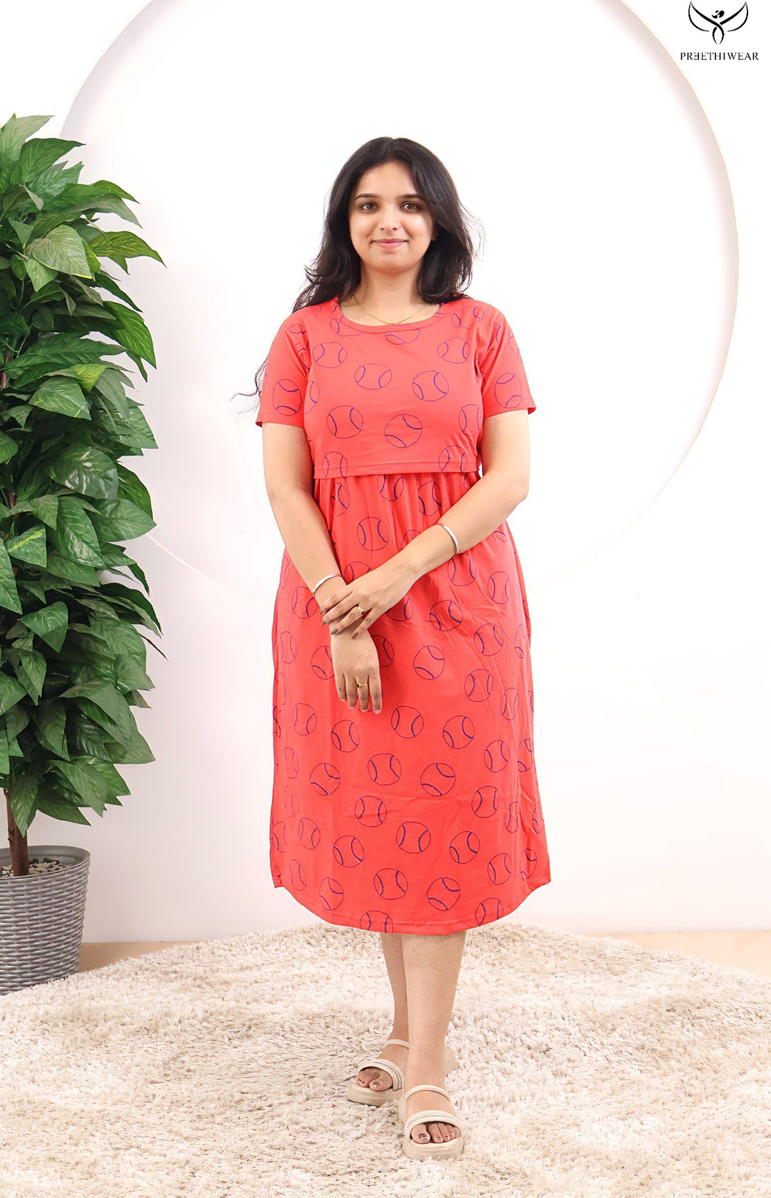 Kyara SoftCotton Calf Length Maternity Loungewear