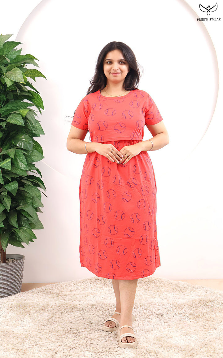 Kyara SoftCotton Calf Length Maternity Loungewear
