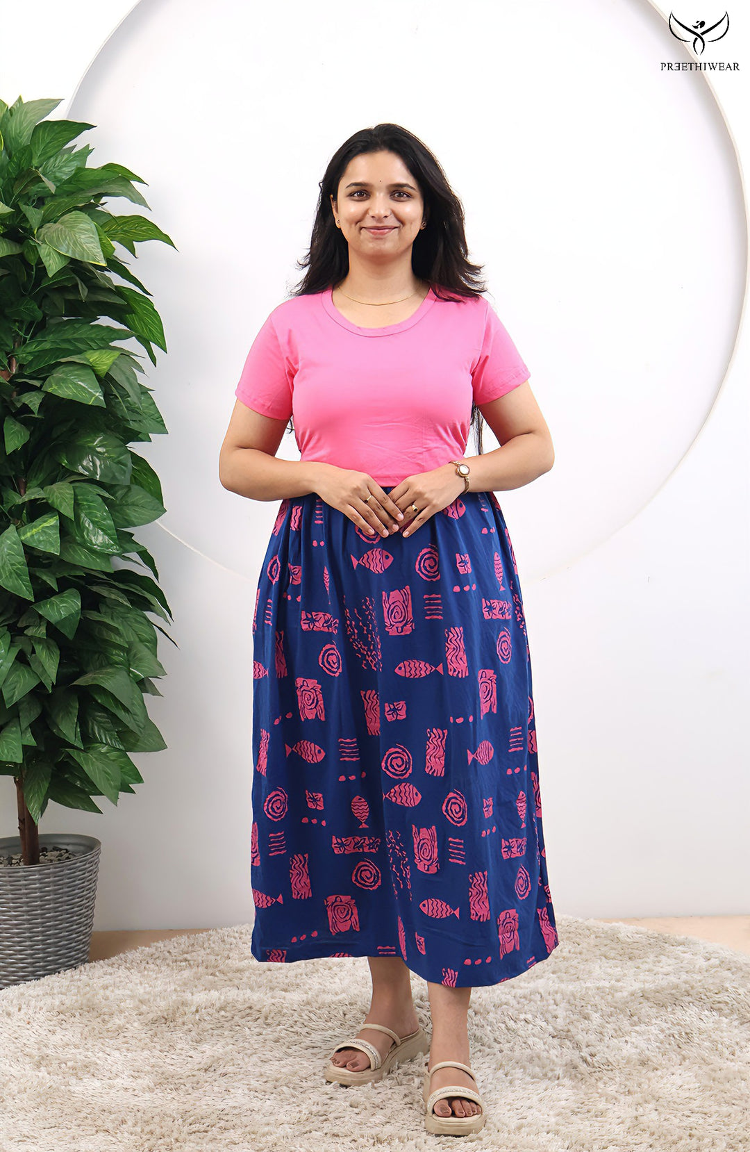 Rithu SoftCotton Full Length Maternity Loungewear