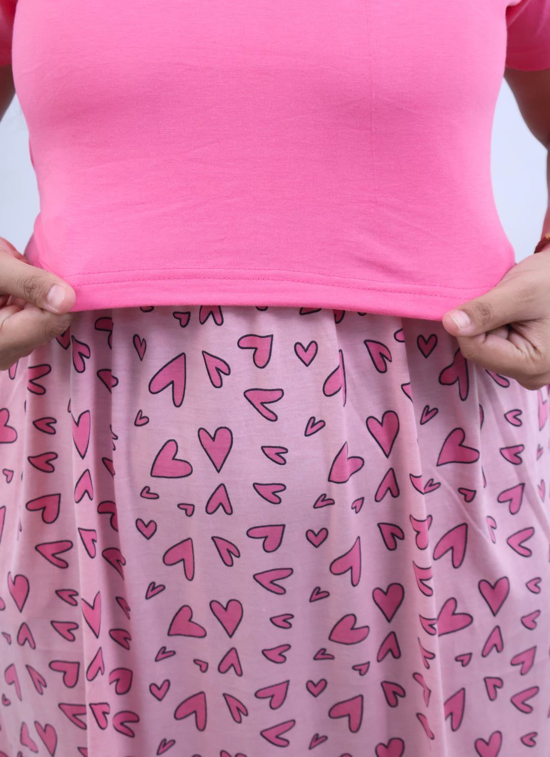 Esme Dual shade SoftCotton Full Length Maternity Loungewear