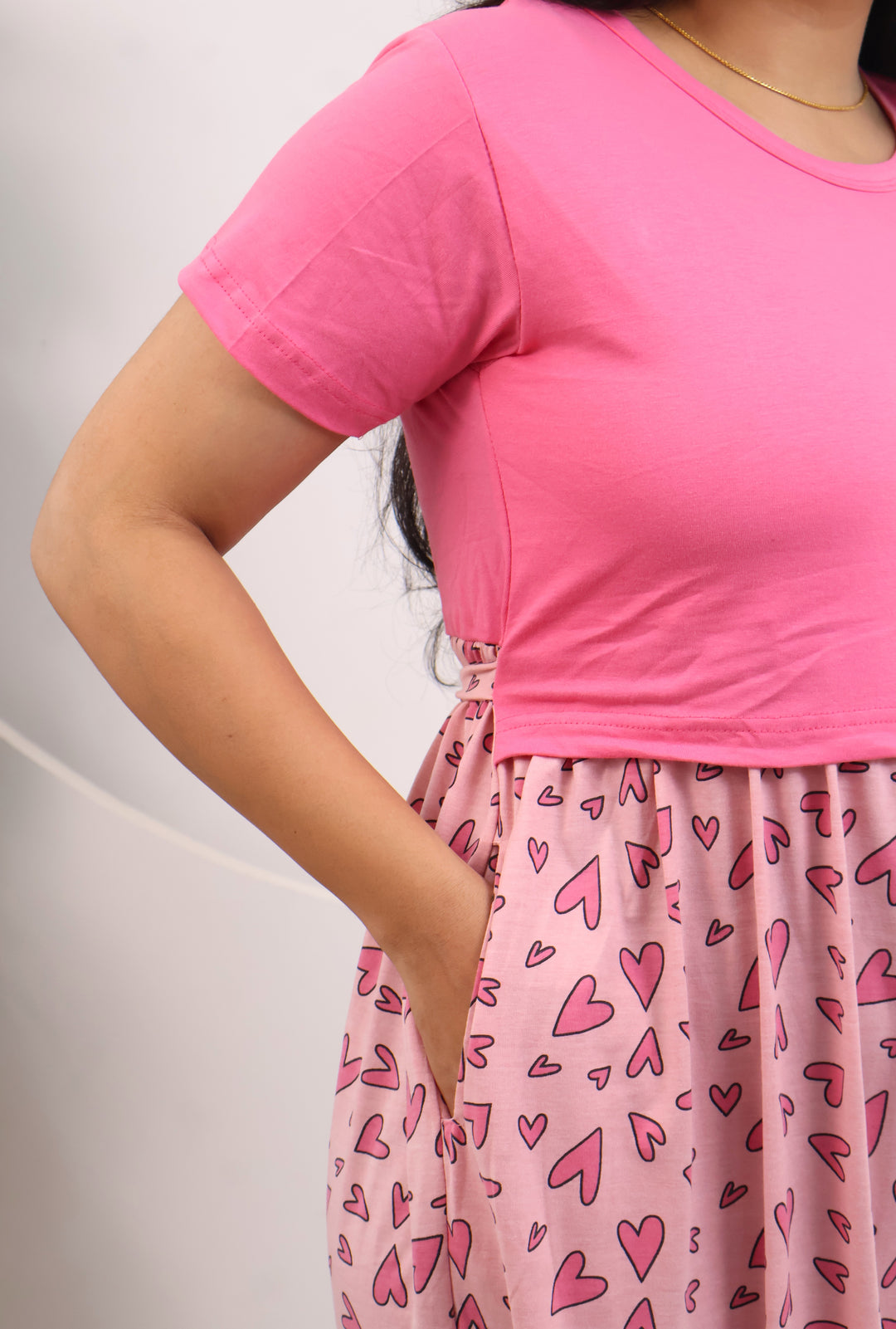 Esme Dual shade SoftCotton Full Length Maternity Loungewear