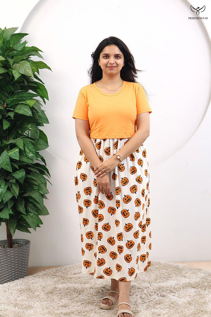 Sylvia SoftCotton Full Length Maternity Loungewear