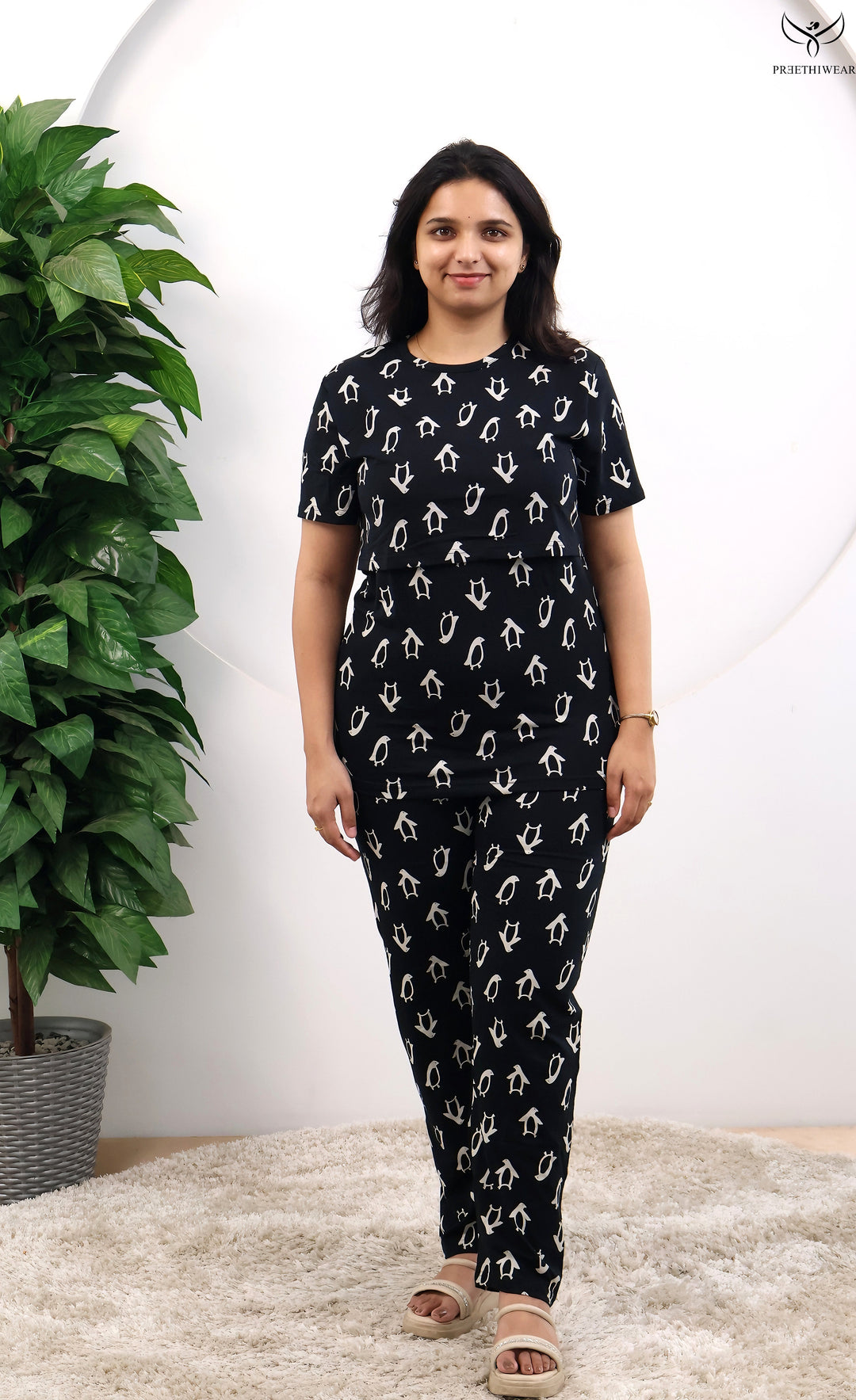 Indira SoftCotton Maternity Top Pant Set