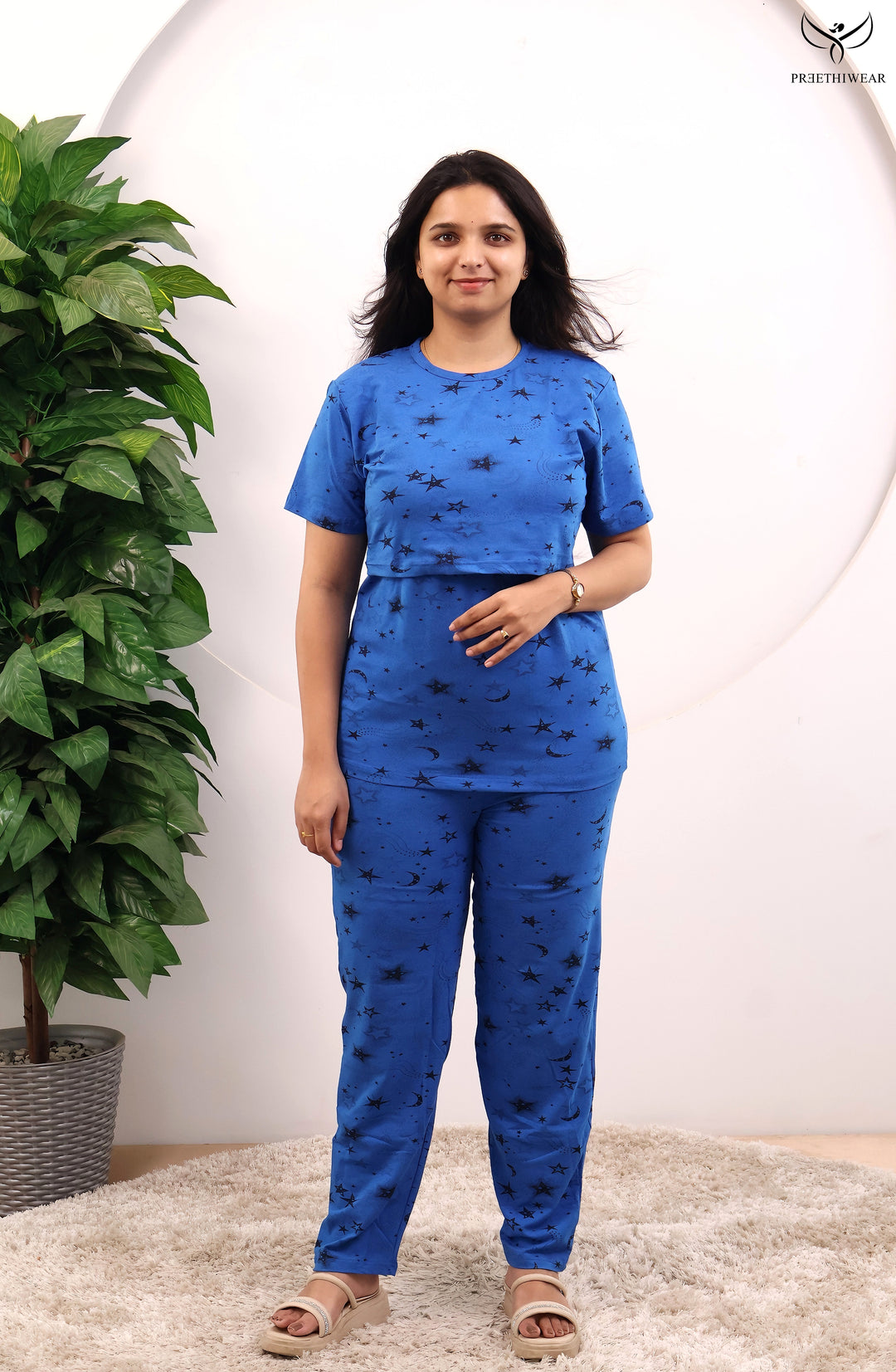 Vansa SoftCotton Maternity Top Pant Set