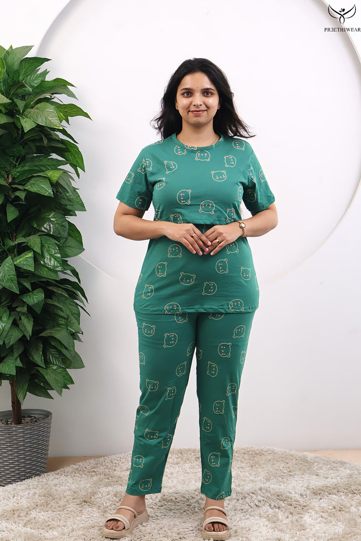 Anyia SoftCotton Maternity Top Pant Set