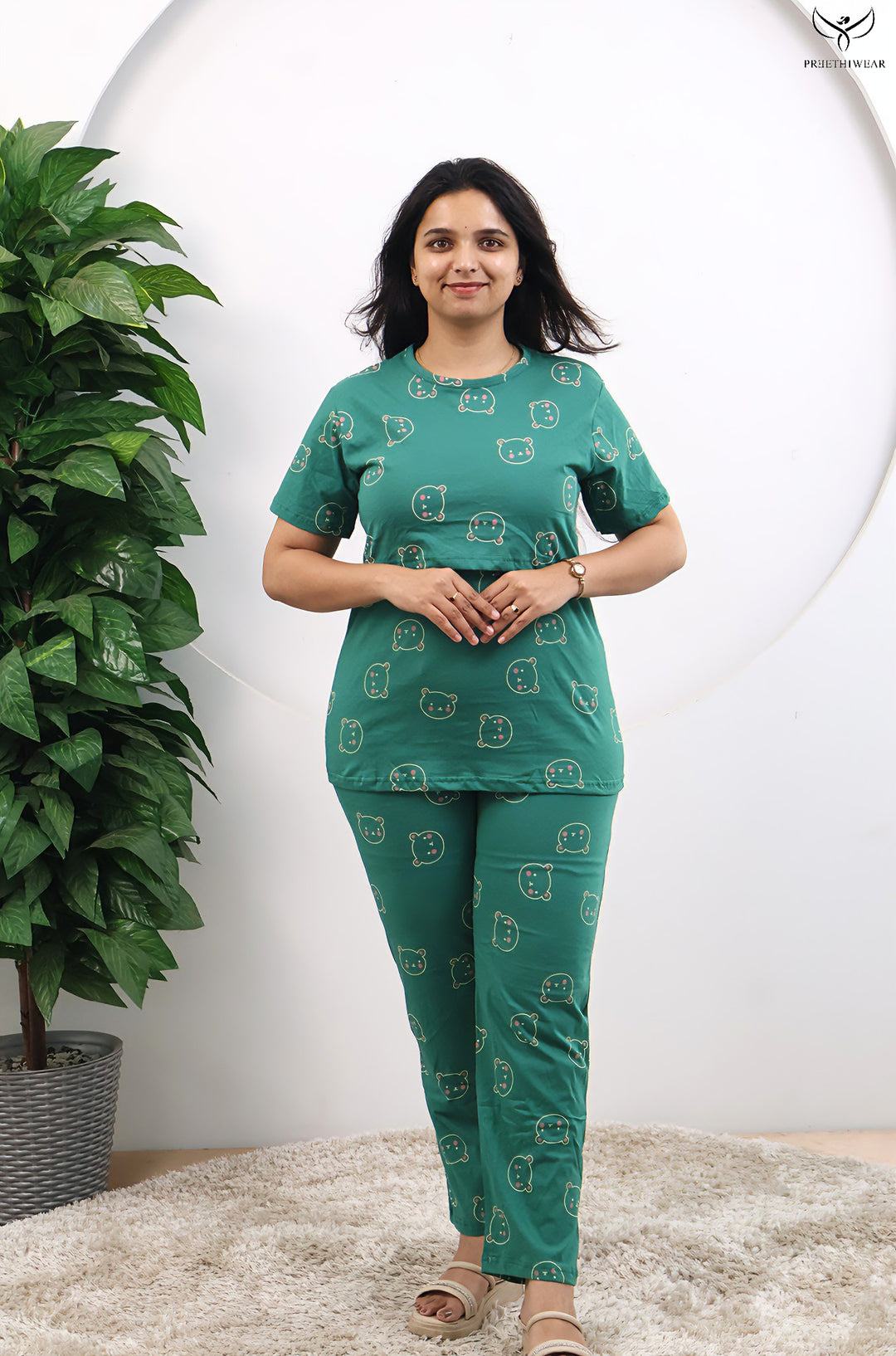 Anyia SoftCotton Maternity Top Pant Set