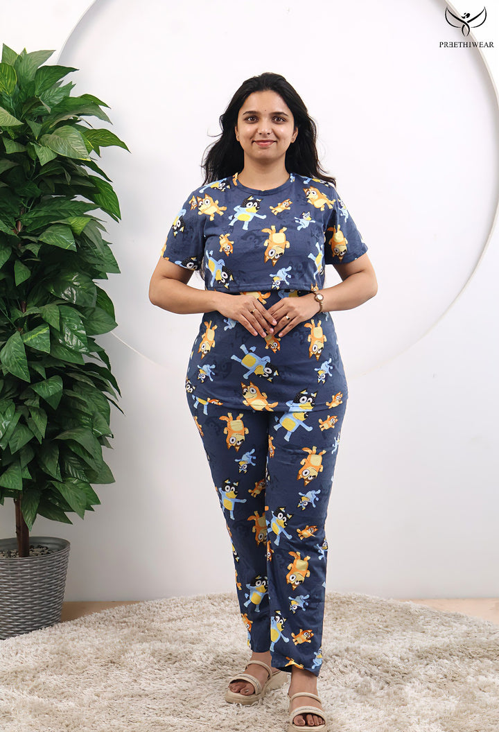 Jemima SoftCotton Maternity Top Pant Set