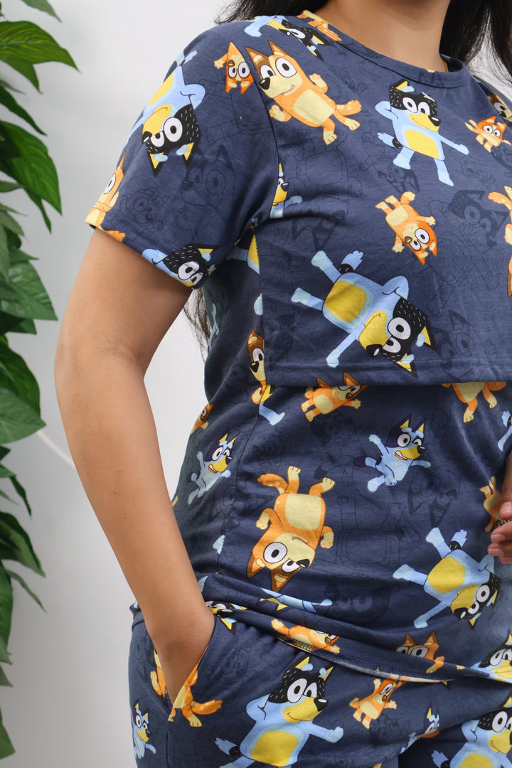 Jemima SoftCotton Maternity Top Pant Set