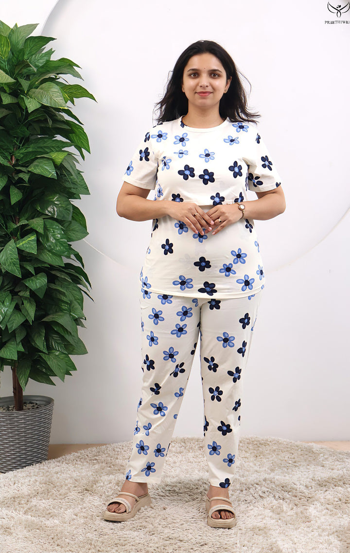 Jenika SoftCotton Maternity Top Pant Set