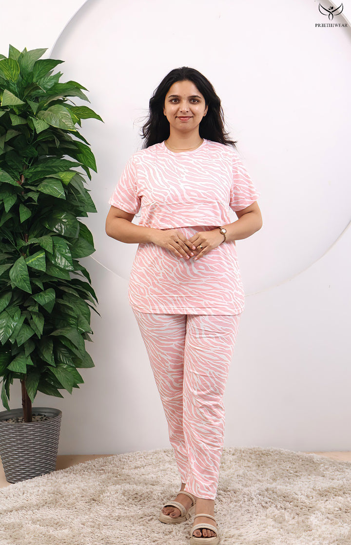 Yatika SoftCotton Maternity Top Pant Set