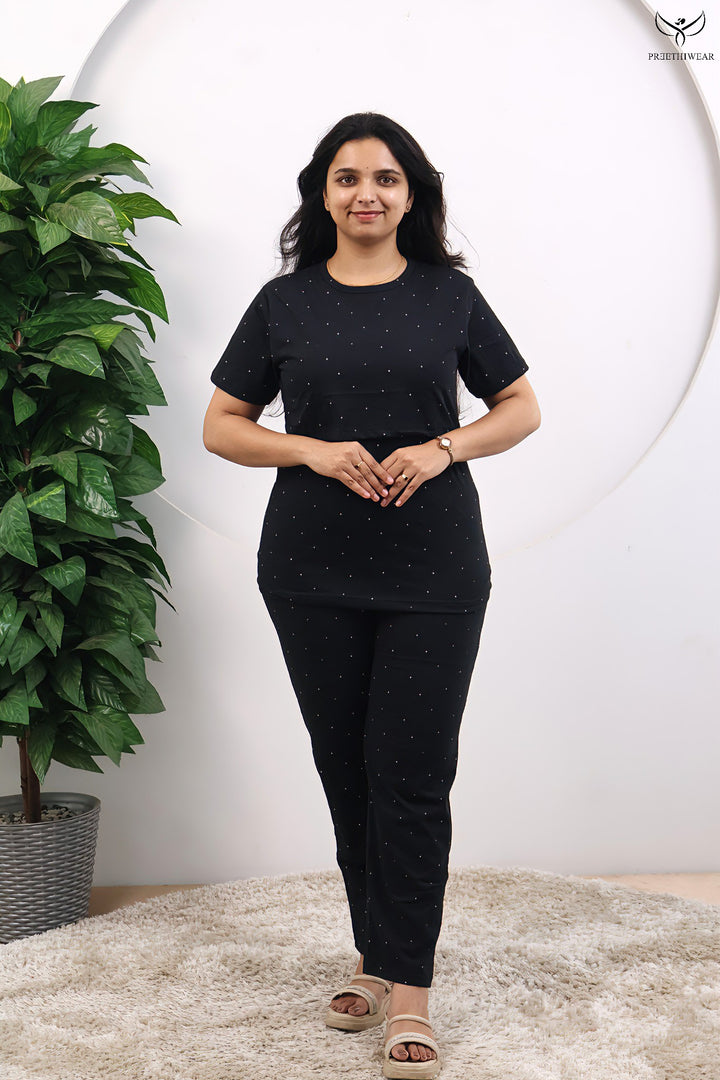 Elkya SoftCotton Maternity Top Pant Set