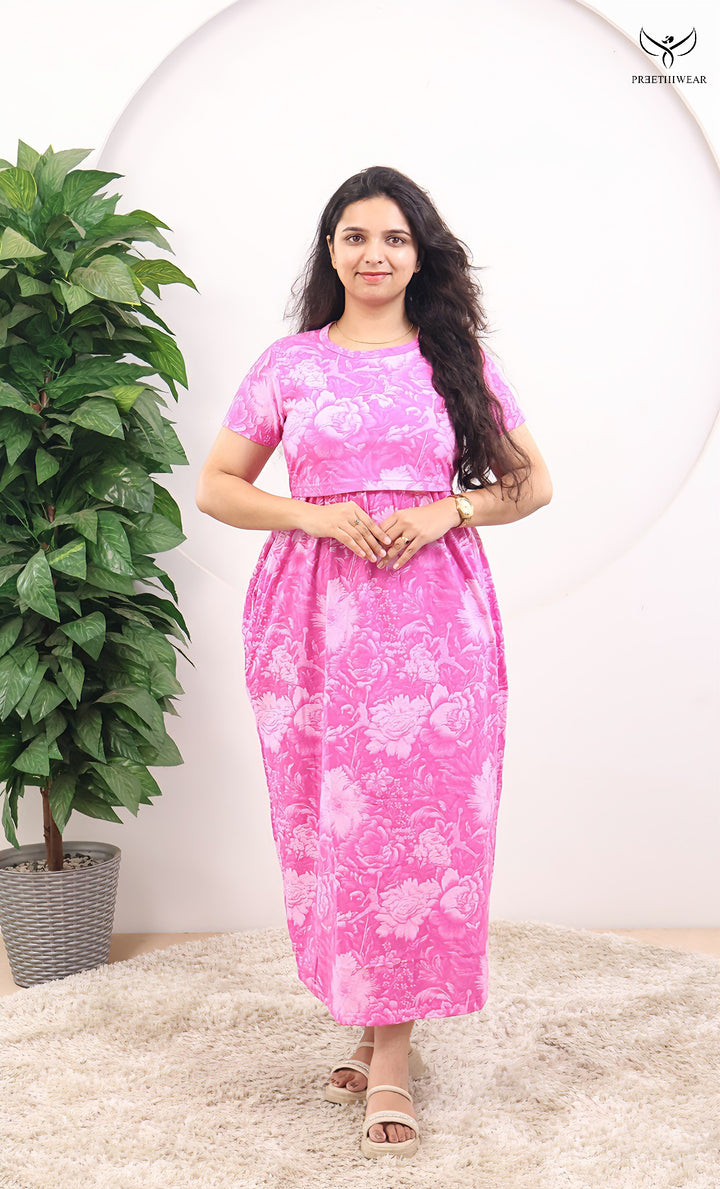 Thanvita Soft Cotton Full Length Maternity Loungewear