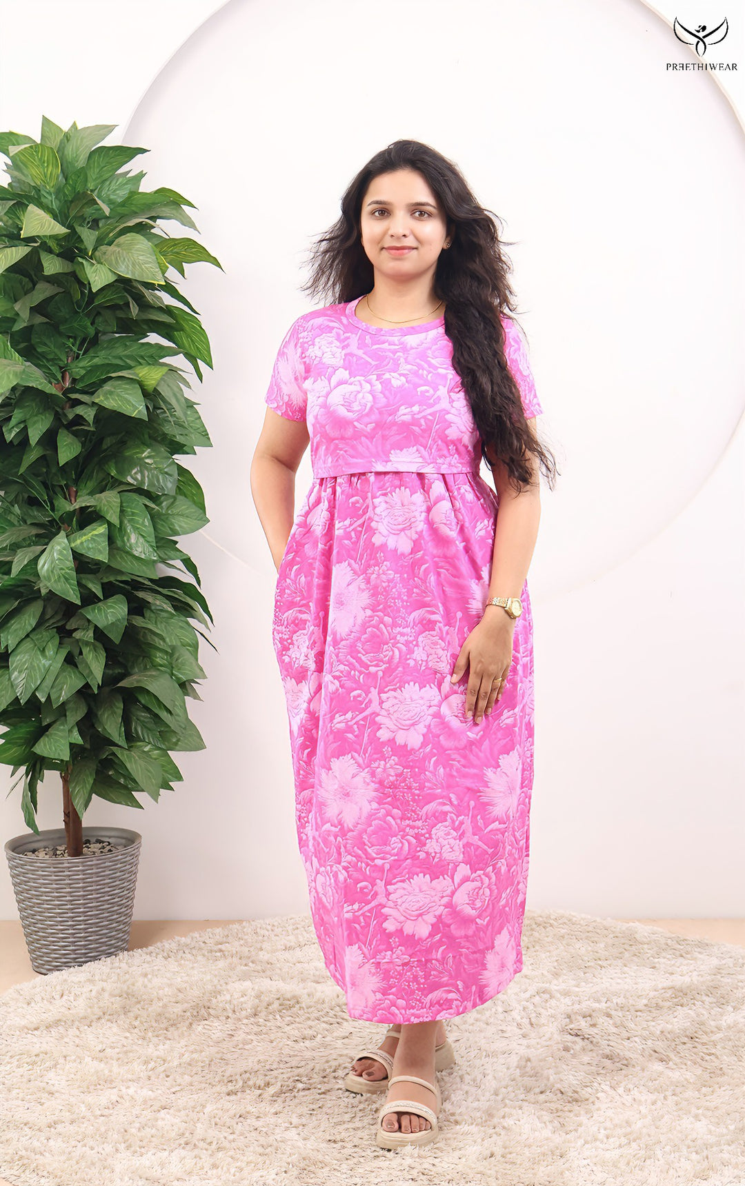 Thanvita Soft Cotton Full Length Maternity Loungewear