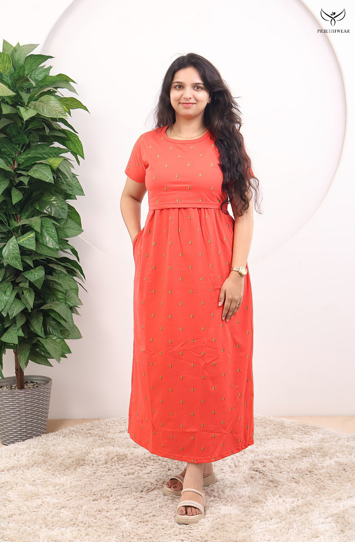 Reyani Soft Cotton Full Length Maternity Loungewear