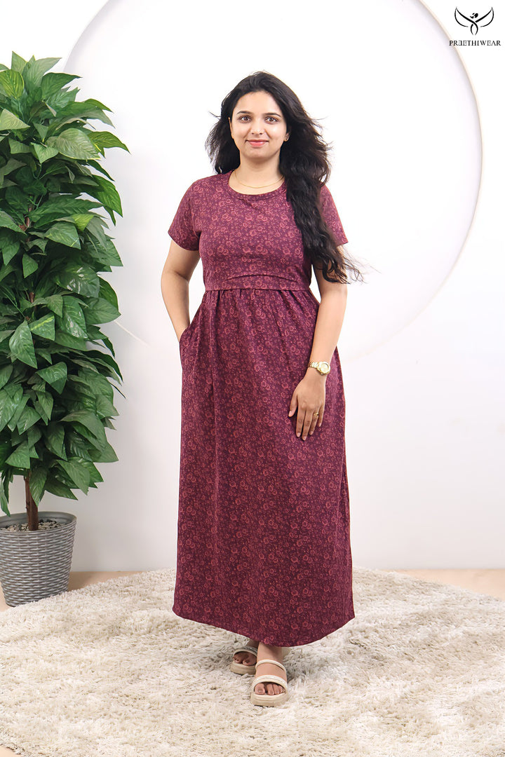 Selinya Soft Cotton Full Length Maternity Loungewear