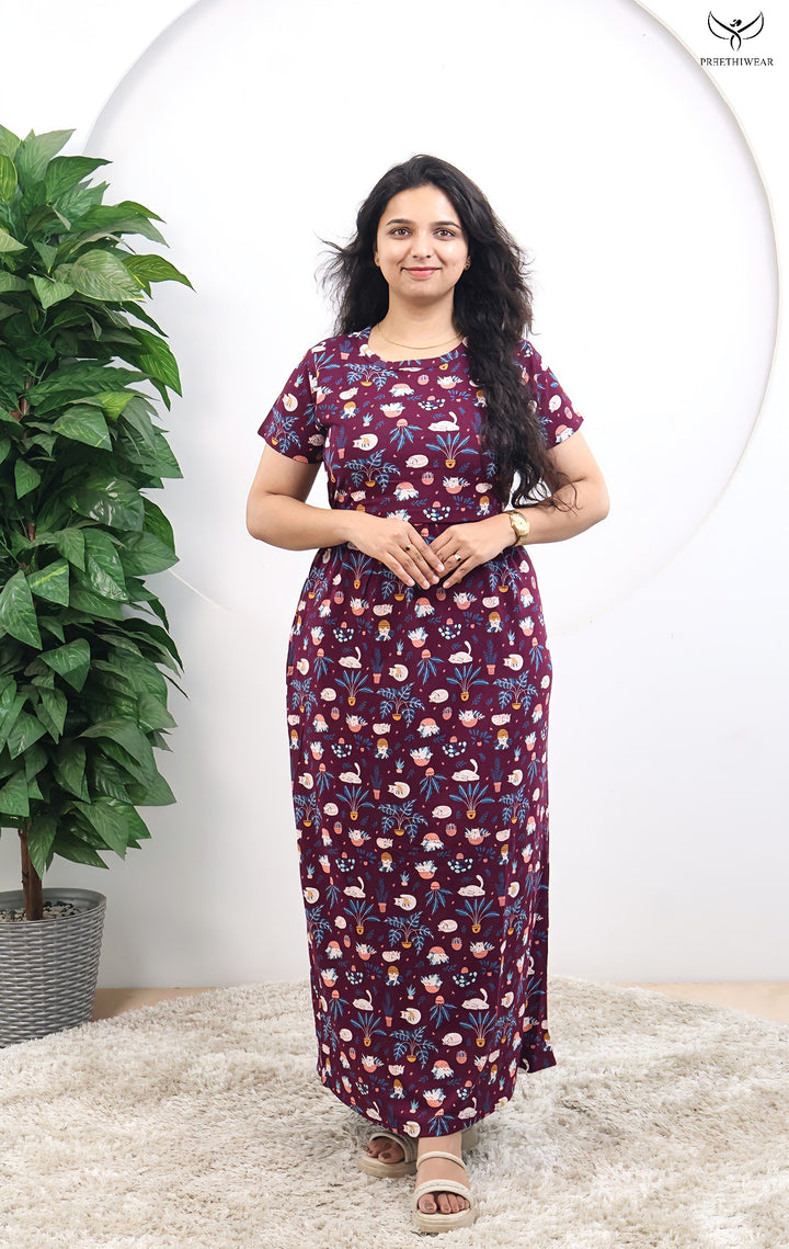 Irisya Soft Cotton Full Length Maternity Loungewear