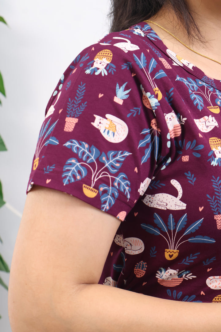 Irisya Soft Cotton Full Length Maternity Loungewear