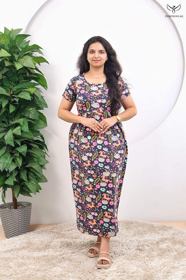 Hanusha SoftCotton Full Length  Maxi Loungewear