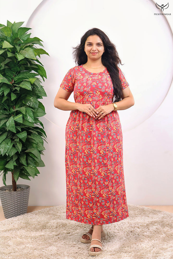 Idika SoftCotton Full Length  Maxi Loungewear