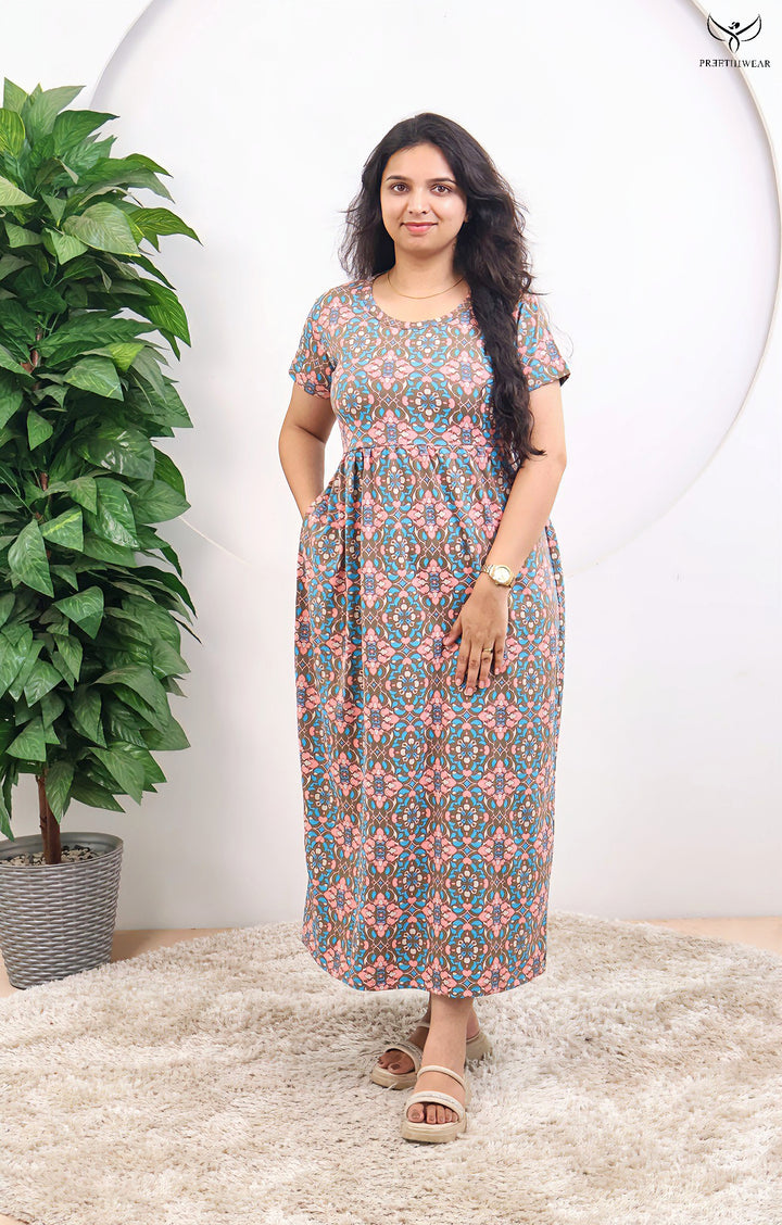 Hansal SoftCotton Full Length  Maxi Loungewear