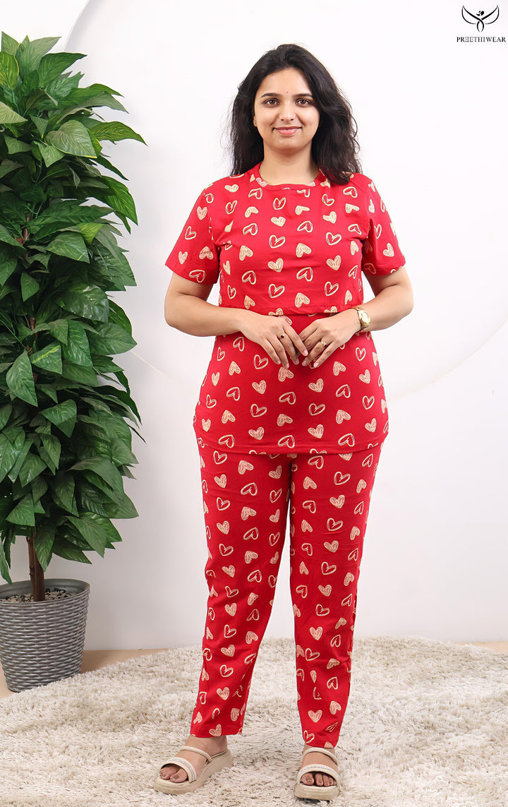 Pradika  SoftCotton Maternity Top Pant Set