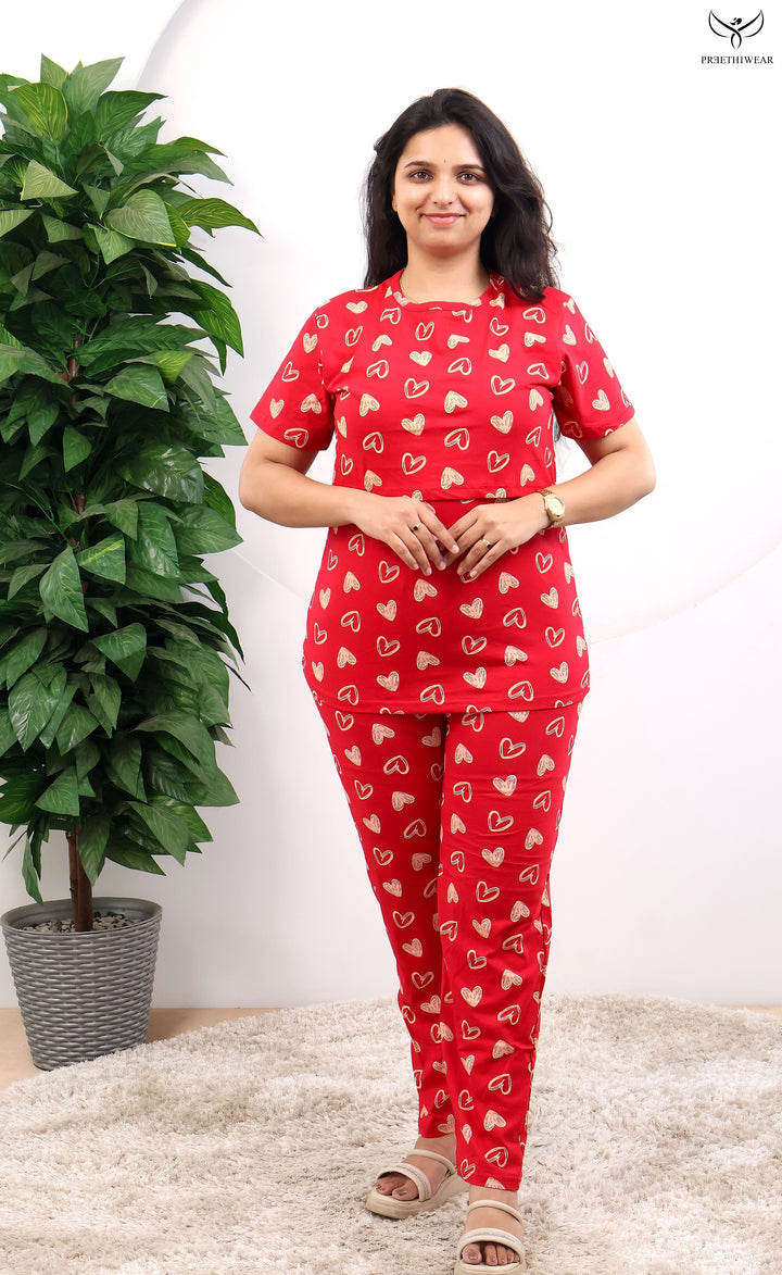 Pradika  SoftCotton Maternity Top Pant Set