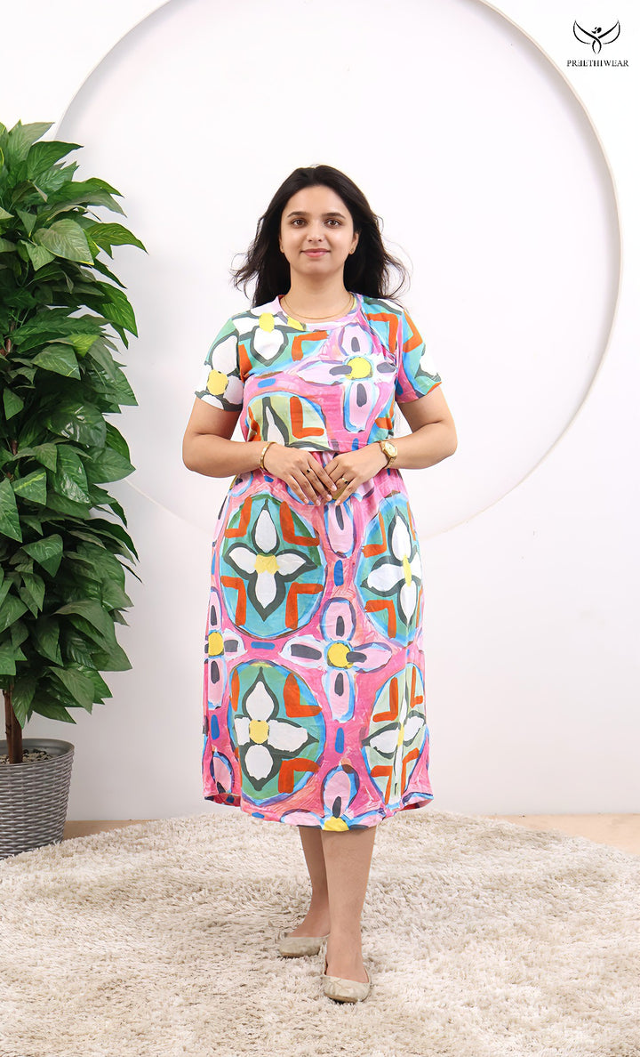 Mila SoftCotton Calf Length Maternity Loungewear