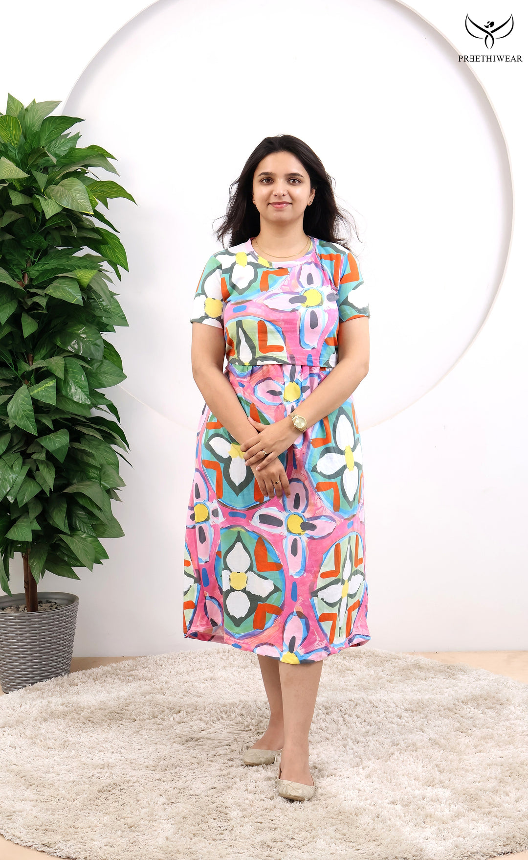 Mila SoftCotton Calf Length Maternity Loungewear