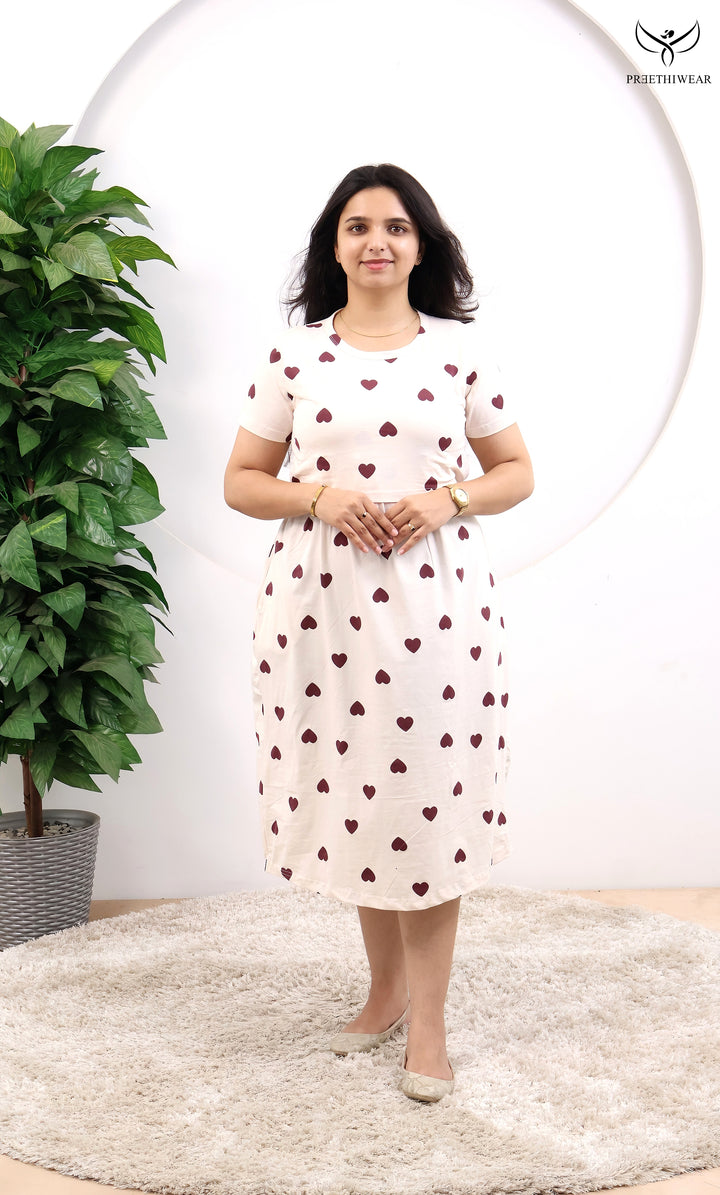Lilag SoftCotton Calf Length Maternity Loungewear