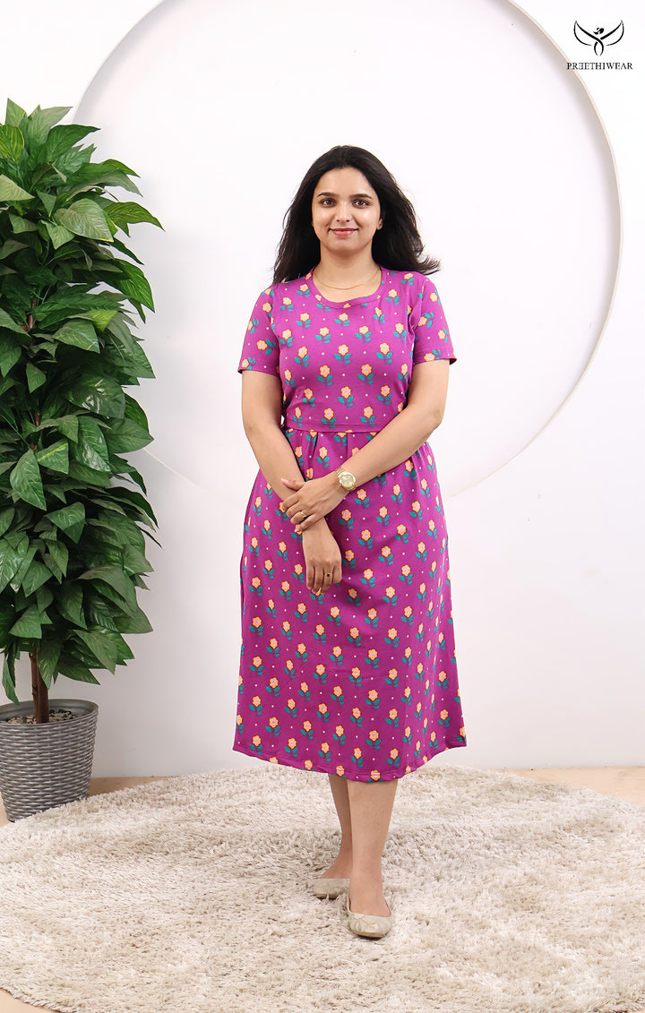 Delta SoftCotton Calf Length Maternity Loungewear