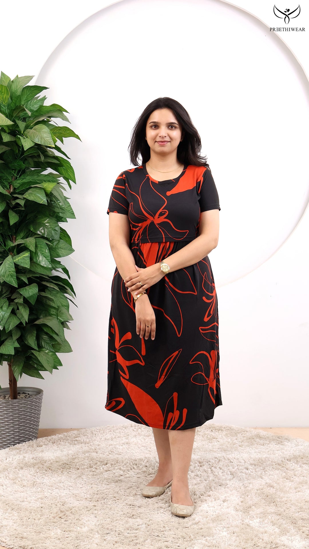 Casey SoftCotton Calf Length Maternity Loungewear