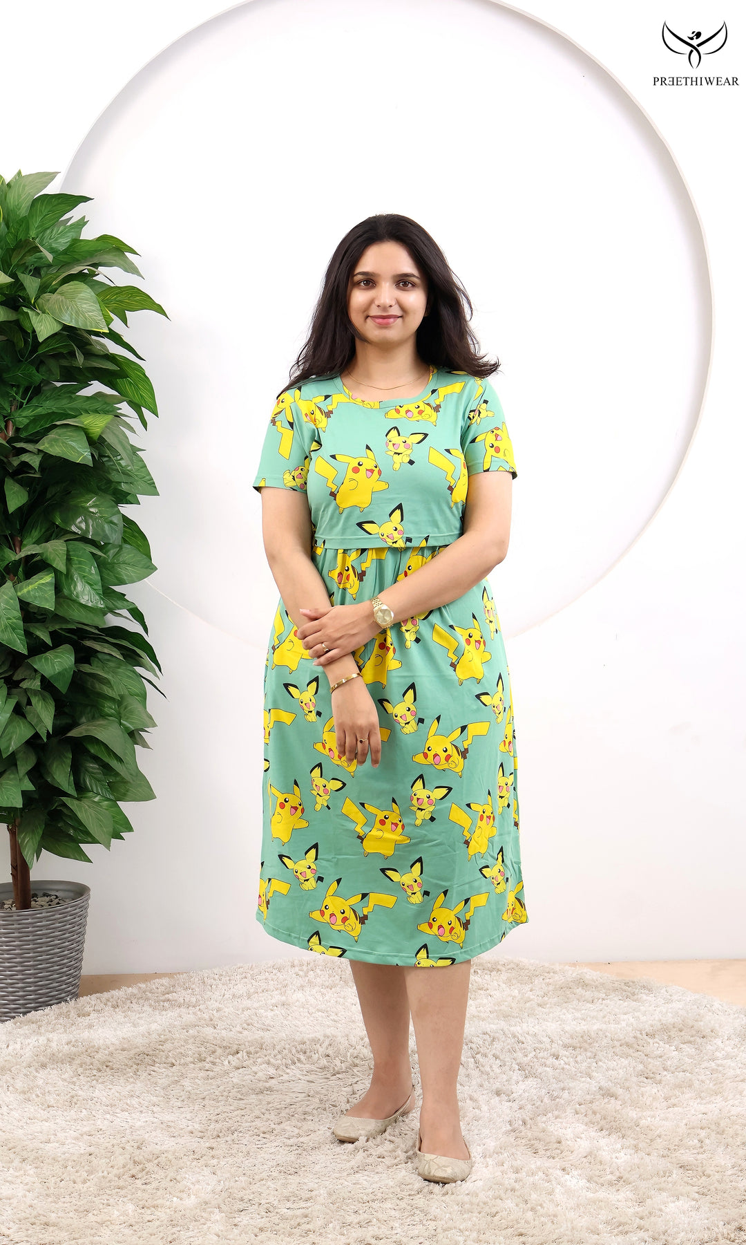 Posey SoftCotton Calf Length Maternity Loungewear