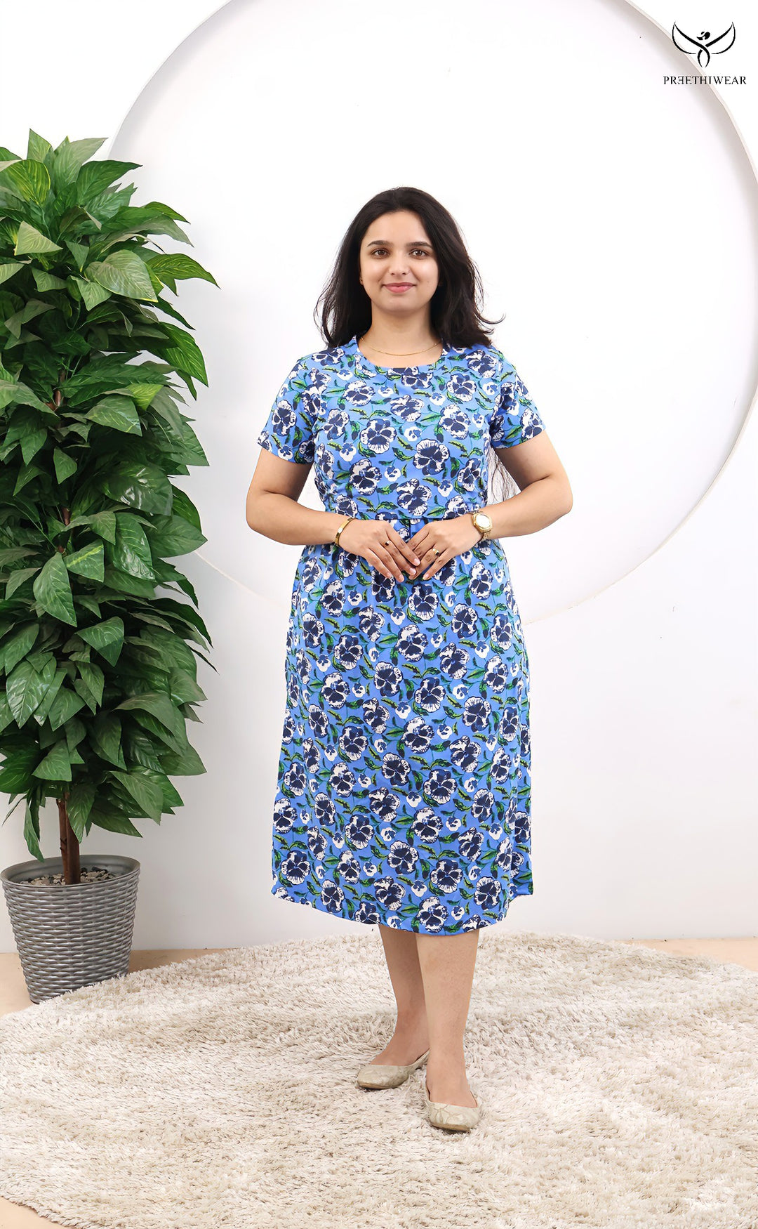 Flona SoftCotton Calf Length Maternity Loungewear