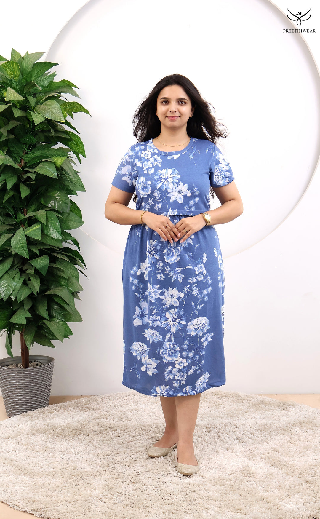 Layala SoftCotton Calf Length Maternity Loungewear