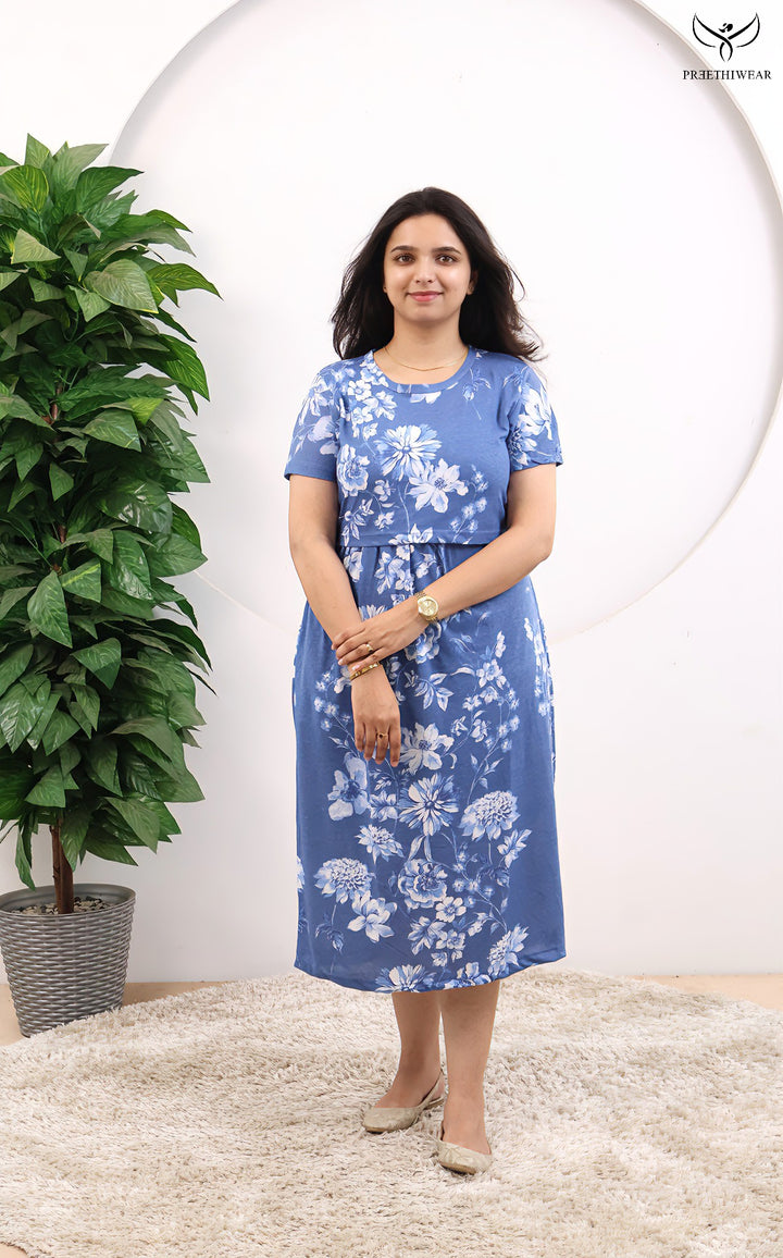 Layala SoftCotton Calf Length Maternity Loungewear