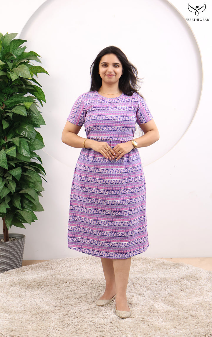 Yurena SoftCotton Calf Length Maternity Loungewear