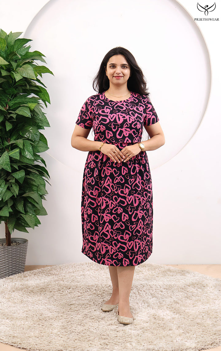 Elosie SoftCotton Calf Length Maternity Loungewear
