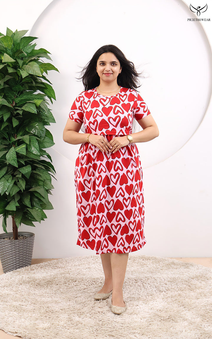 Priasy SoftCotton Calf Length Maternity Loungewear