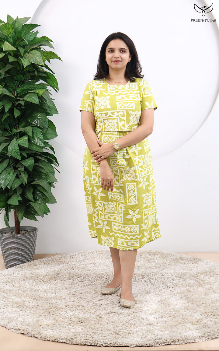 Leira SoftCotton Calf Length Maternity Loungewear