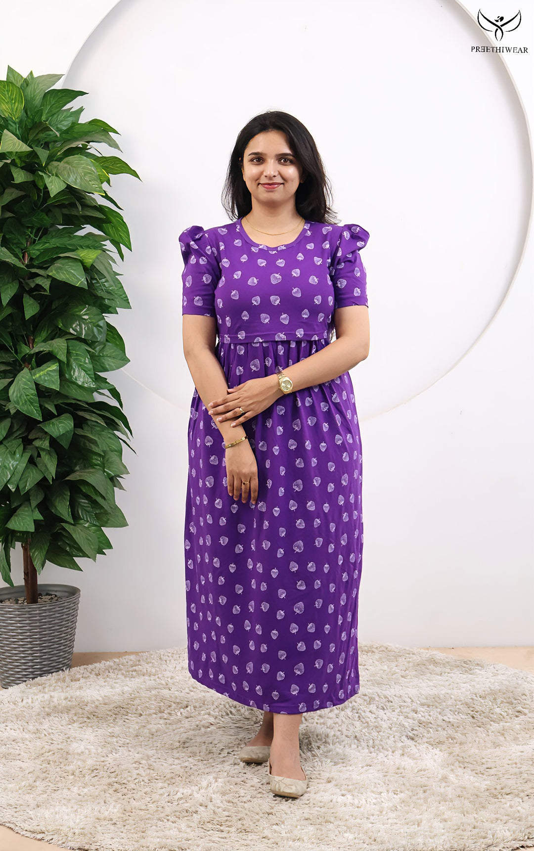Hanusha SoftCotton Full Length Maternity Loungewear