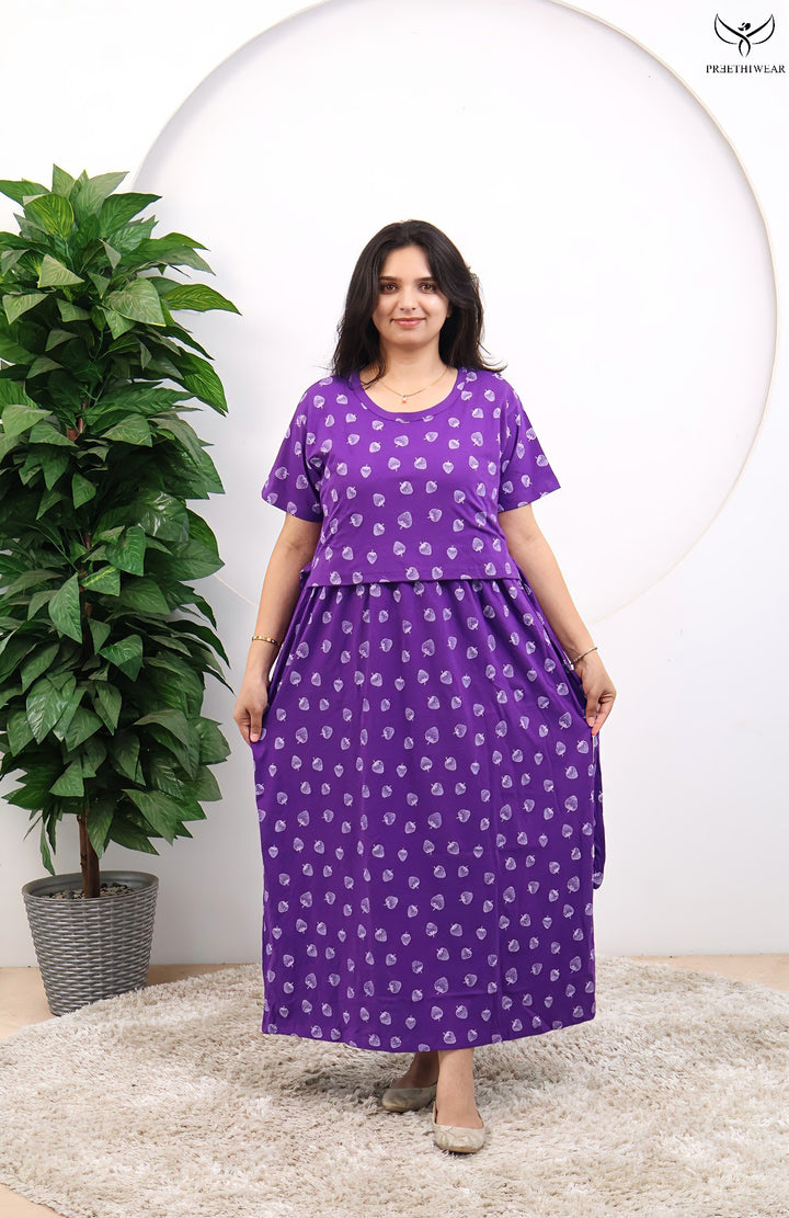 Mylah1 SoftCotton Full Length Maternity Loungewear