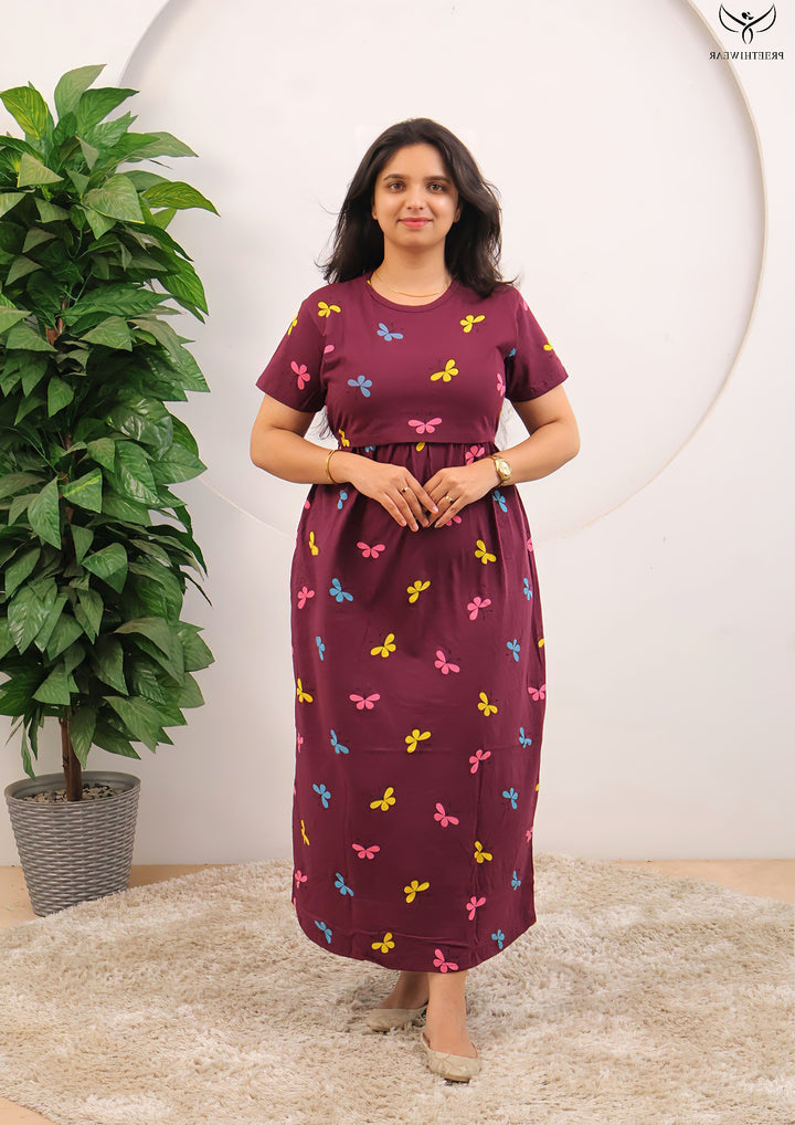 Lalu SoftCotton Full Length Maternity Loungewear