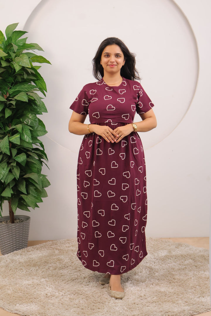 Vinuta SoftCotton Full Length Maternity Loungewear