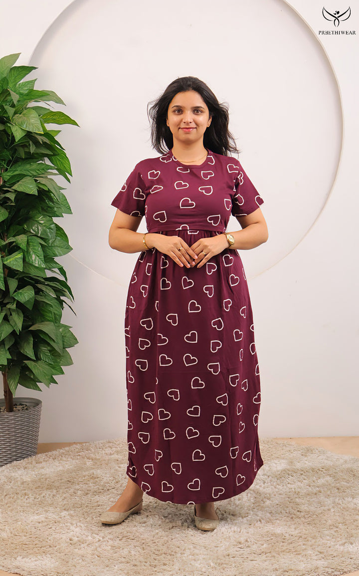 Vinuta SoftCotton Full Length Maternity Loungewear