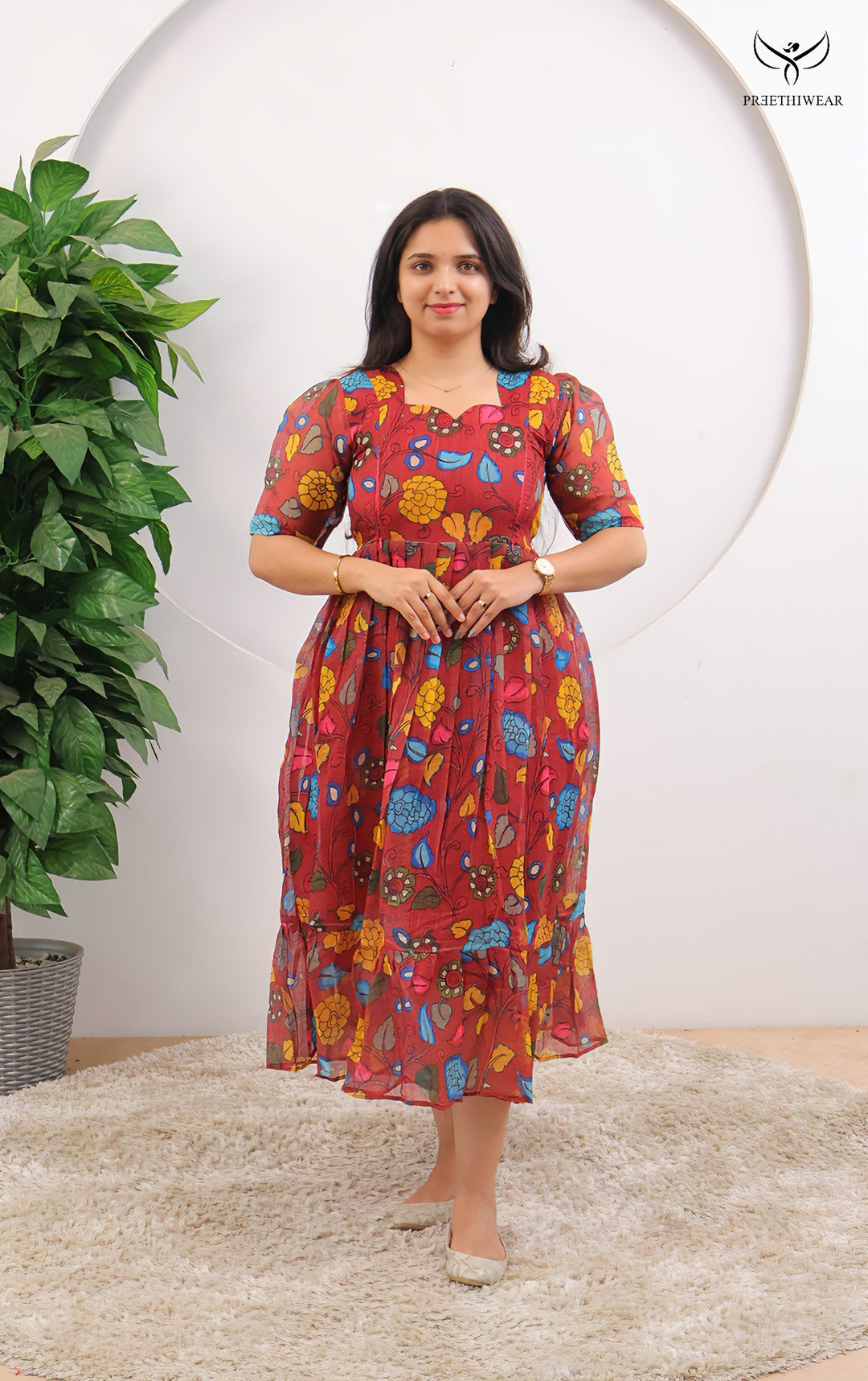 Esther3 Kalamkari  Maternity Dress