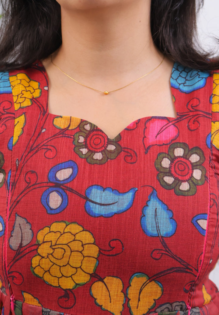 Esther3 Kalamkari  Maternity Dress