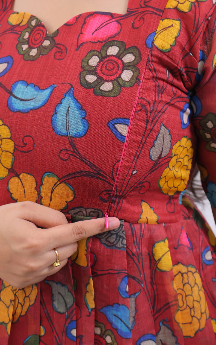 Esther3 Kalamkari  Maternity Dress