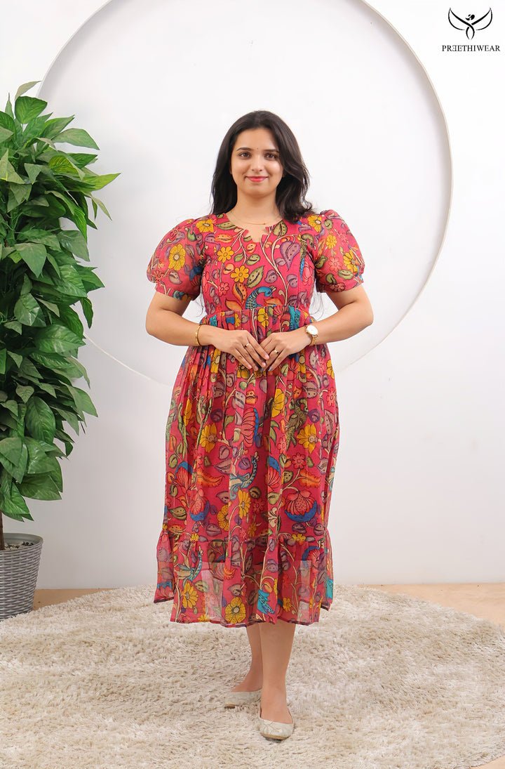 Fathima Kalamkari  Maternity Dress